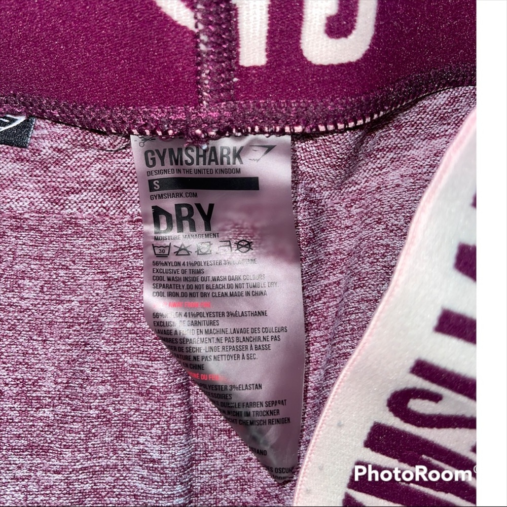 Gymshark Womens Flex Cropped Legging Pants Ruby Blush Size Small Seamless Active - Picture 5 of 6